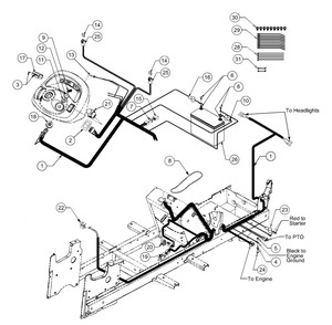 Part Location Diagram of 929-3068A MTD HARNESS ASM-KH LIN